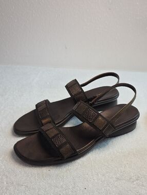 Munro Style Erin Brown Leather Slingback Sandlas Ladies 10 N In Very Guc Cute